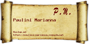 Paulini Marianna névjegykártya